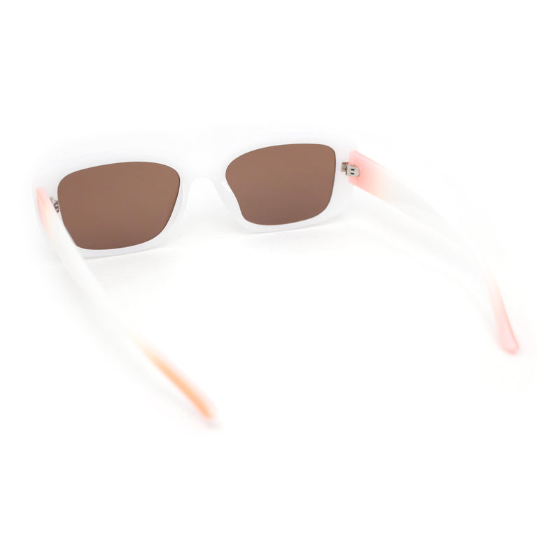 Mod Rounded Rectangular Stylish Minimal Retro Sunglasses