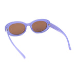 Womens Classic Clout Oval Mod Round Plastic Retro Sunglasses