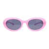 Womens Classic Clout Oval Mod Round Plastic Retro Sunglasses