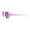 Womens Classic Clout Oval Mod Round Plastic Retro Sunglasses