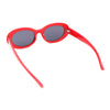 Womens Classic Clout Oval Mod Round Plastic Retro Sunglasses