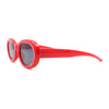 Womens Classic Clout Oval Mod Round Plastic Retro Sunglasses