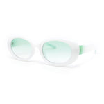 Womens Classic Clout Oval Mod Round Plastic Retro Sunglasses