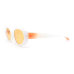 Womens Classic Clout Oval Mod Round Plastic Retro Sunglasses