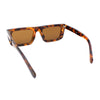 Beveled Squared Rectangle 2-tone Mod Plastic Sunglasses
