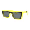 Beveled Squared Rectangle 2-tone Mod Plastic Sunglasses