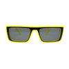 Beveled Squared Rectangle 2-tone Mod Plastic Sunglasses