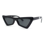 Beveled Squared Geometric 2-tone Triangular Cat Eye Plastic Sunglasses