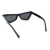 Beveled Squared Geometric 2-tone Triangular Cat Eye Plastic Sunglasses