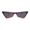 Beveled Squared Geometric 2-tone Triangular Cat Eye Plastic Sunglasses