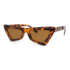 Beveled Squared Geometric 2-tone Triangular Cat Eye Plastic Sunglasses