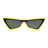 Beveled Squared Geometric 2-tone Triangular Cat Eye Plastic Sunglasses