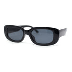 Iconic Mod Rounded Rectangular Minimal Plastic Sunglasses