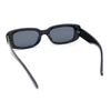 Iconic Mod Rounded Rectangular Minimal Plastic Sunglasses