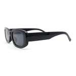 Iconic Mod Rounded Rectangular Minimal Plastic Sunglasses