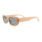 Iconic Mod Rounded Rectangular Minimal Plastic Sunglasses