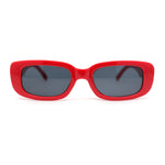 Iconic Mod Rounded Rectangular Minimal Plastic Sunglasses