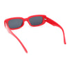 Iconic Mod Rounded Rectangular Minimal Plastic Sunglasses