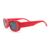 Iconic Mod Rounded Rectangular Minimal Plastic Sunglasses