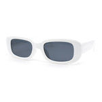 Iconic Mod Rounded Rectangular Minimal Plastic Sunglasses