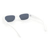 Iconic Mod Rounded Rectangular Minimal Plastic Sunglasses