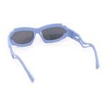 Mens Unique Elabroate Futuristic Wrap Around Sport Plastic Sunglasses