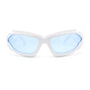 Mens Unique Elabroate Futuristic Wrap Around Sport Plastic Sunglasses