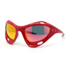 Mens Large Coverage Aerodynamic Vented Thick Plastic Wrap Sport Sunglasses