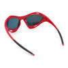 Mens Large Coverage Aerodynamic Vented Thick Plastic Wrap Sport Sunglasses