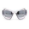 Mens Large Coverage Aerodynamic Vented Thick Plastic Wrap Sport Sunglasses