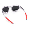 Mens Large Coverage Aerodynamic Vented Thick Plastic Wrap Sport Sunglasses