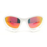 Mens Large Coverage Aerodynamic Vented Thick Plastic Wrap Sport Sunglasses