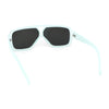 Double Bridge Flat Top Mafia Racer Rectangular Plastic Sunglasses