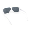 Double Bridge Flat Top Mafia Racer Rectangular Plastic Sunglasses