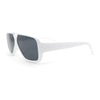 Double Bridge Flat Top Mafia Racer Rectangular Plastic Sunglasses