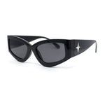 Womens Thick Temple Retro Cat Eye Plastic Diva Fashion Sunglasses