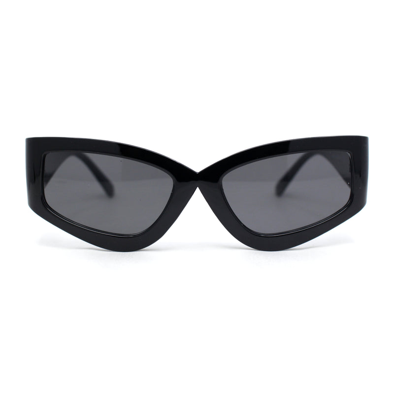 Womens Thick Temple Retro Cat Eye Plastic Diva Fashion Sunglasses