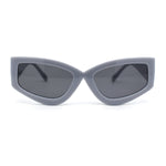 Womens Thick Temple Retro Cat Eye Plastic Diva Fashion Sunglasses