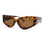 Womens Thick Temple Retro Cat Eye Plastic Diva Fashion Sunglasses