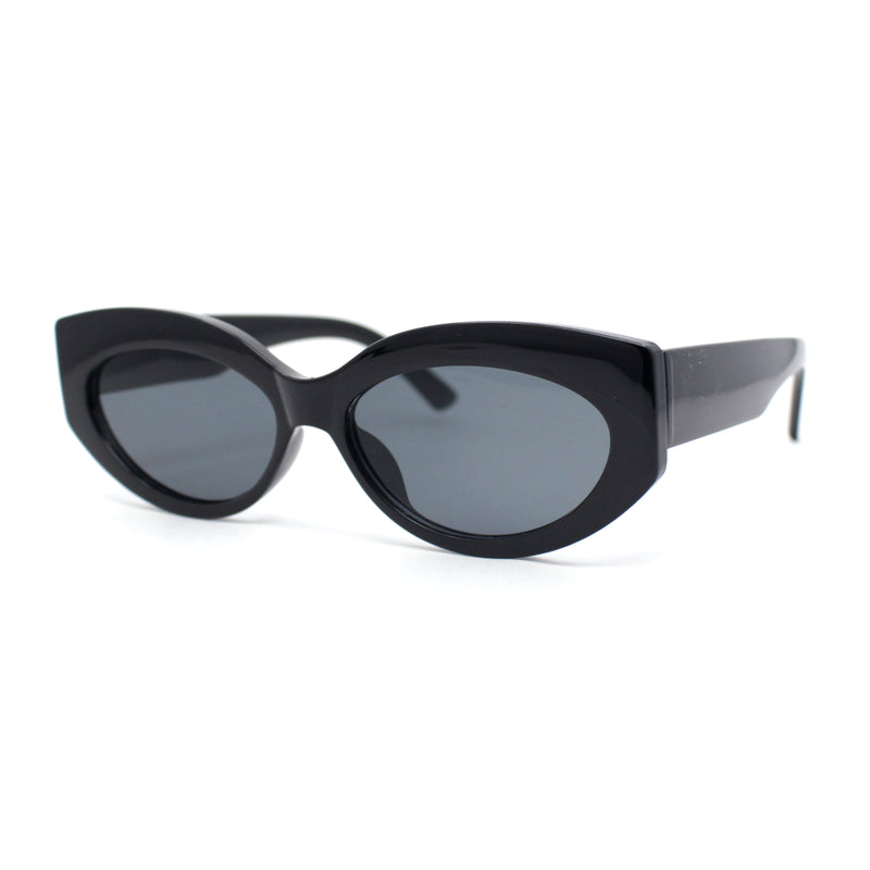 Womens Classy Modified Clout Mod Cat Eye Oval Plastic Sunglasses