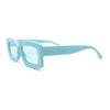 Trendy Hipster Thick Plastic Narrow Rectangle Minimal Fashion Sunglasses