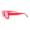 Trendy Hipster Thick Plastic Narrow Rectangle Minimal Fashion Sunglasses