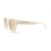 Modern Vintage Style Beveled Horn Rim Hipster Plastic Rectangular Sunglasses