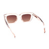 Modern Vintage Style Beveled Horn Rim Hipster Plastic Rectangular Sunglasses