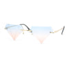 Bling Diamond Shape Baller Rimless Hustler Fashion Sunglasses