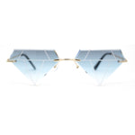 Bling Diamond Shape Baller Rimless Hustler Fashion Sunglasses