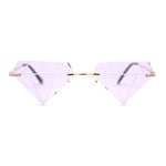 Bling Diamond Shape Baller Rimless Hustler Fashion Sunglasses