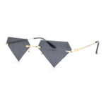 Bling Diamond Shape Baller Rimless Hustler Fashion Sunglasses