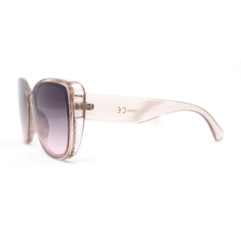 Womens Classy Elegant Chic Inset Lens Butterfly Plastic Sunglasses