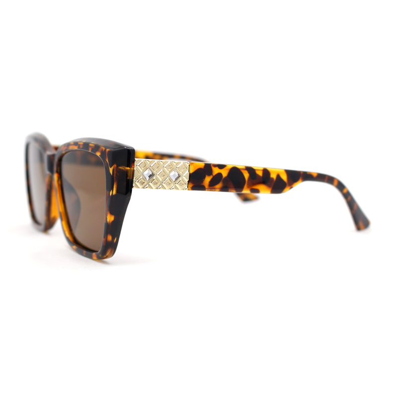 Womens Luxury Rhinestone Hinge Jewel Angular Butterfly Chic Sunglasses